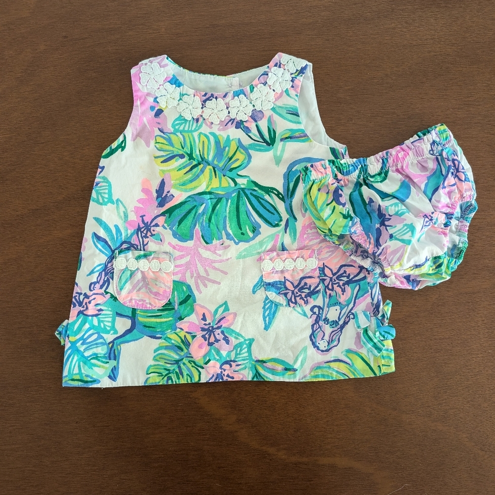 Lily Pulitzer Baby Girl Shift Dress Outfit, 6-12 Months